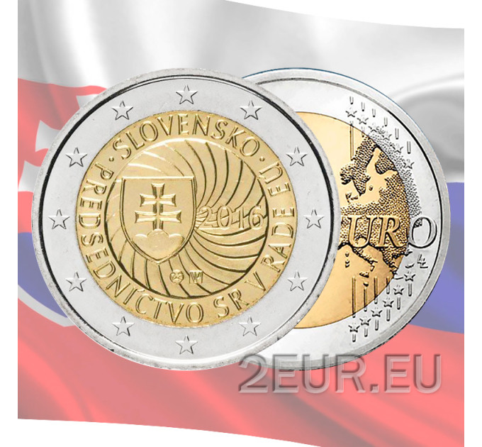 Slovakia 2 euroa UNC 2016 - Slovakian puheenjohtajakausi Euroopan unionin neuvostossa
