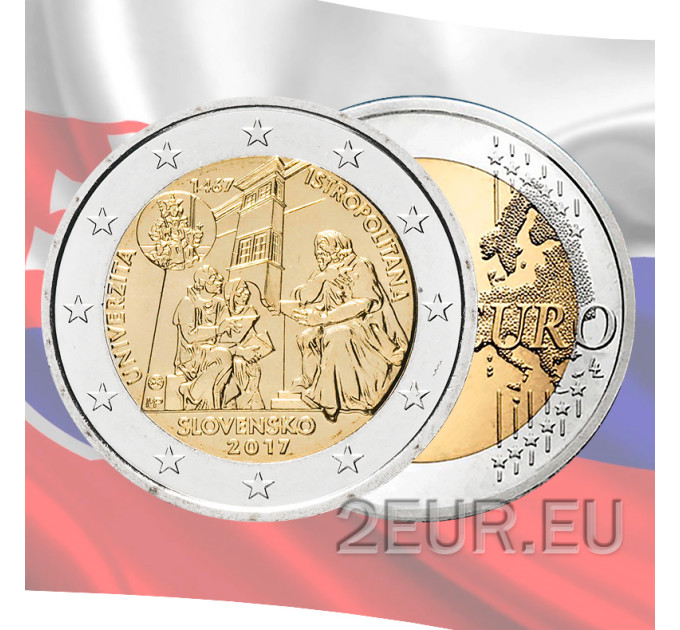 Slovakia 2 euroa UNC 2017 - Universitas Istropolitana
