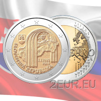 Slovakia 2 euroa UNC 2018 - Slovakian tasavallan perustamisen 25-vuotispäivä