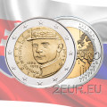Slovakia 2 euroa UNC 2019 - 100 vuotta Milan Rastislav Stefanikin kuolemasta
