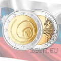 Slovenia 2 euroa UNC 2013 - 800 vuotta ensimmäisestä vierailusta Postojnan luolissa