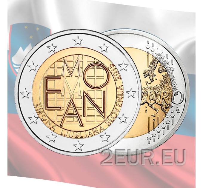 Slovenia 2 euroa UNC 2015 - 2000 vuotta Emonan perustamisesta - Ljubljana