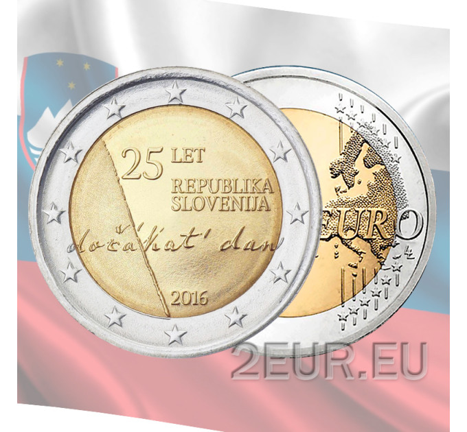 Slovenia 2 euroa UNC 2016 - 25 vuotta itsenäisyyttä