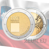 Slovenia 2 euroa UNC 2019 - Ljubljanan yliopiston perustamisen 100 vuotta