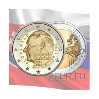 Slovakia 2 euroa UNC 2021 - Alexander Dubchekin syntymän 100 vuotta