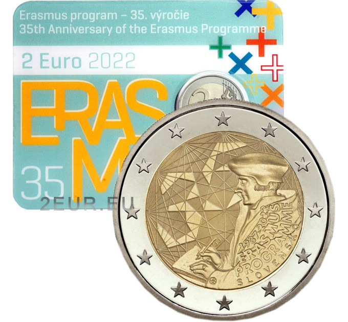 Slovakia 2 euroa BU 2022 - 35 vuotta Erasmus-ohjelmaa