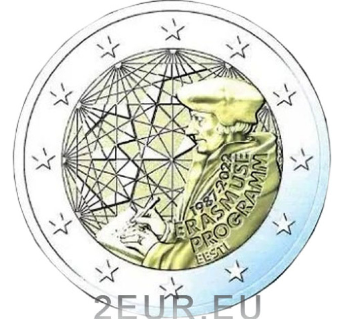 Viro 2 euroa UNC 2022 - 35 vuotta Erasmusta