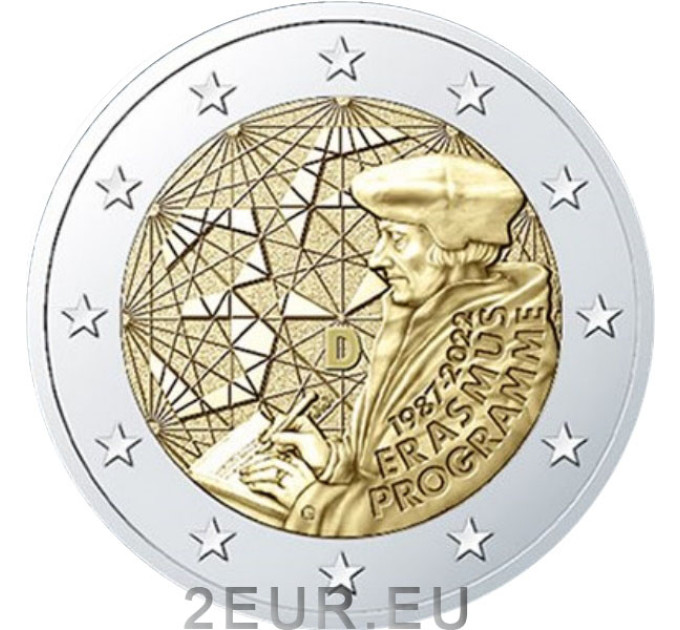 Saksa 2 euroa UNC 2022 - 35 vuotta Erasmusta  - F - Stuttgart