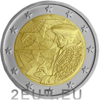 Kreikka 2 euron rulla 2022 – Erasmus-ohjelman 35 vuotta