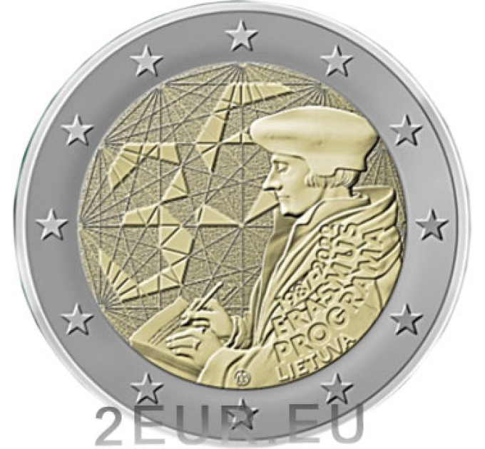 Liettua 2 euroa UNC 2022 - 35 vuotta Erasmus