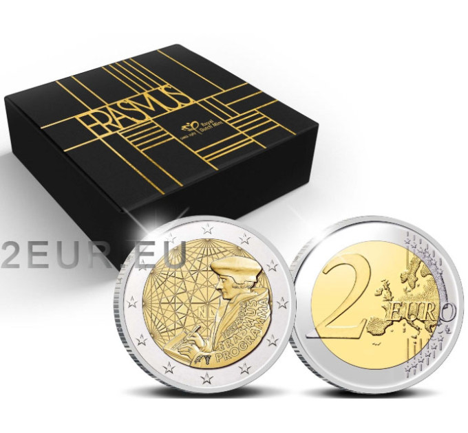 Alankomaat 2 euron proof 2022 - 35 vuotta Erasmuksesta