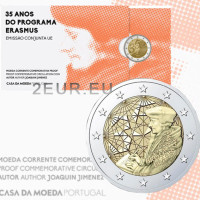 Portugali 2 euroa proof 2022 - 35 vuotta Erasmusta 