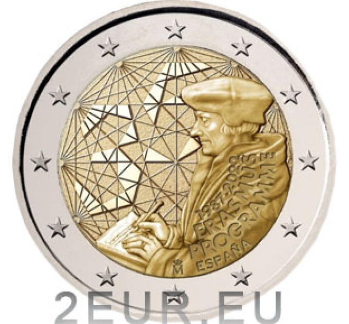 Espanja 2 euroa UNC 2022 - 35 vuotta Erasmus