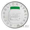 Italia 5 euron hopea BU 2021 - Nutella Green