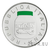Italia 5 euron hopea BU 2021 - Nutella Green