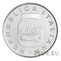 Italia 5 euron hopea BU 2021 - Nutella White