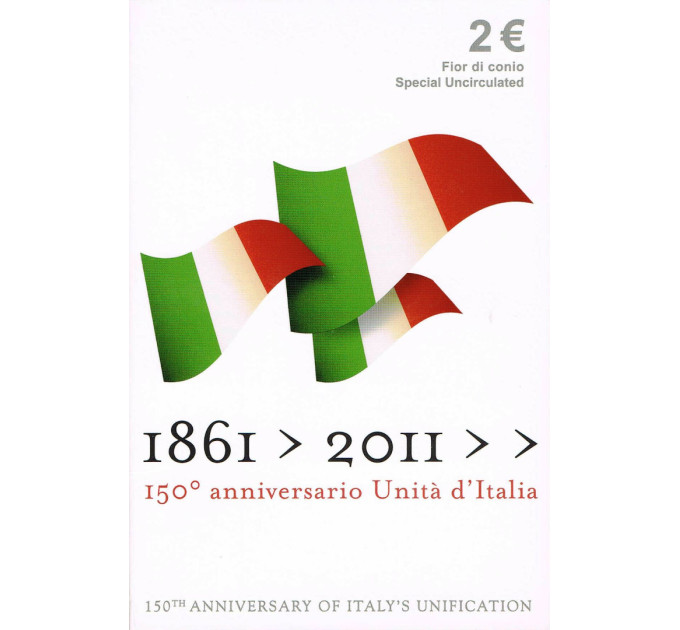 Italia 2 euron kolikkokortti 2011 - Italian yhdistymisen 150-vuotispäivä