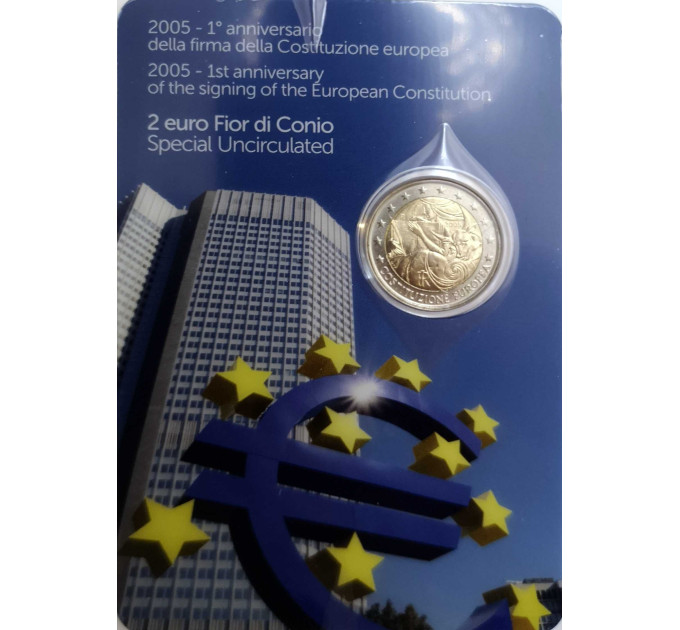 Italia 2 euron BU 2005 - EU:n perustuslain allekirjoittamisen 1. vuosipäivä