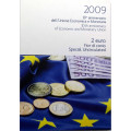 Italia 2 euron BU 2009 - 10 vuotta EMU