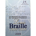 Italia 2 euron BU 2009 - 200 vuotta Louis Braillen syntymästä