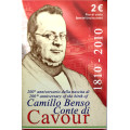 Italia 2 euron BU 2010 – 200 vuotta Camillo Benson kreivi Cavourin syntymästä