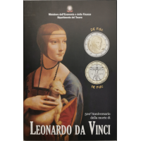 Italia 2 euron BU 2019 - 500 vuotta Leonardo da Vincin kuolemasta