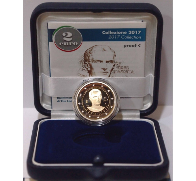 Italian 2 euron proof 2017 - 2000 vuotta Tito Livion kuolemasta