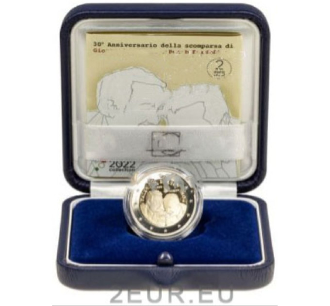 Italian 2 euron proof 2022 - 30 vuotta Giovanni Falconen ja Paolo Borsellinon kuolemasta