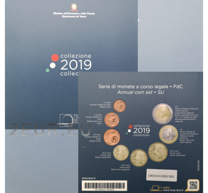 Italia 2019 - Euro set BU 